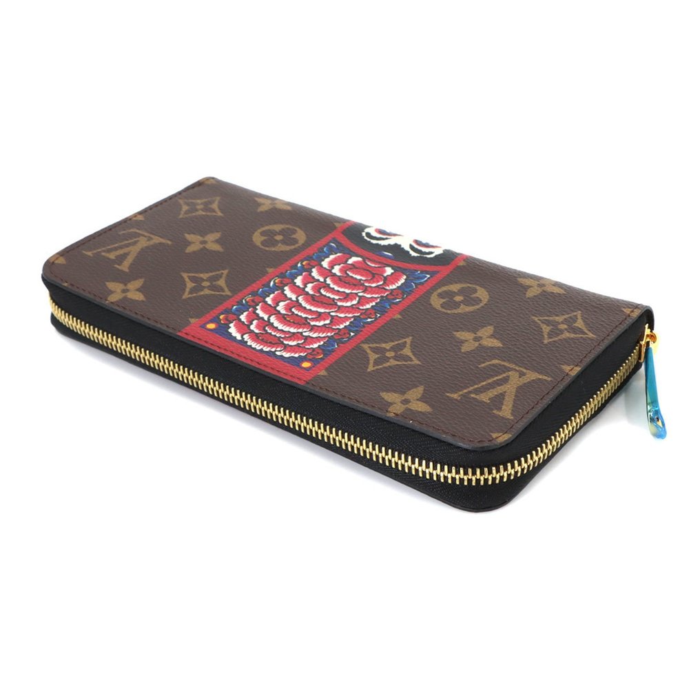 LOUIS VUITTON Monogram Zippy Wallet Long Kansai Yamamoto Kabuki Daruma Brown ... - Picture 4 of 8